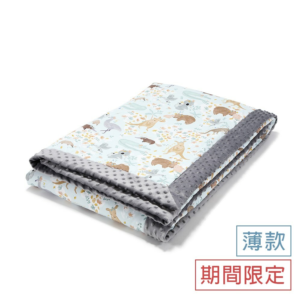 La Millou波蘭 單面巧柔豆豆毯大人款(140x220cm)｜澳洲森友會(藍底)｜銀河星空灰