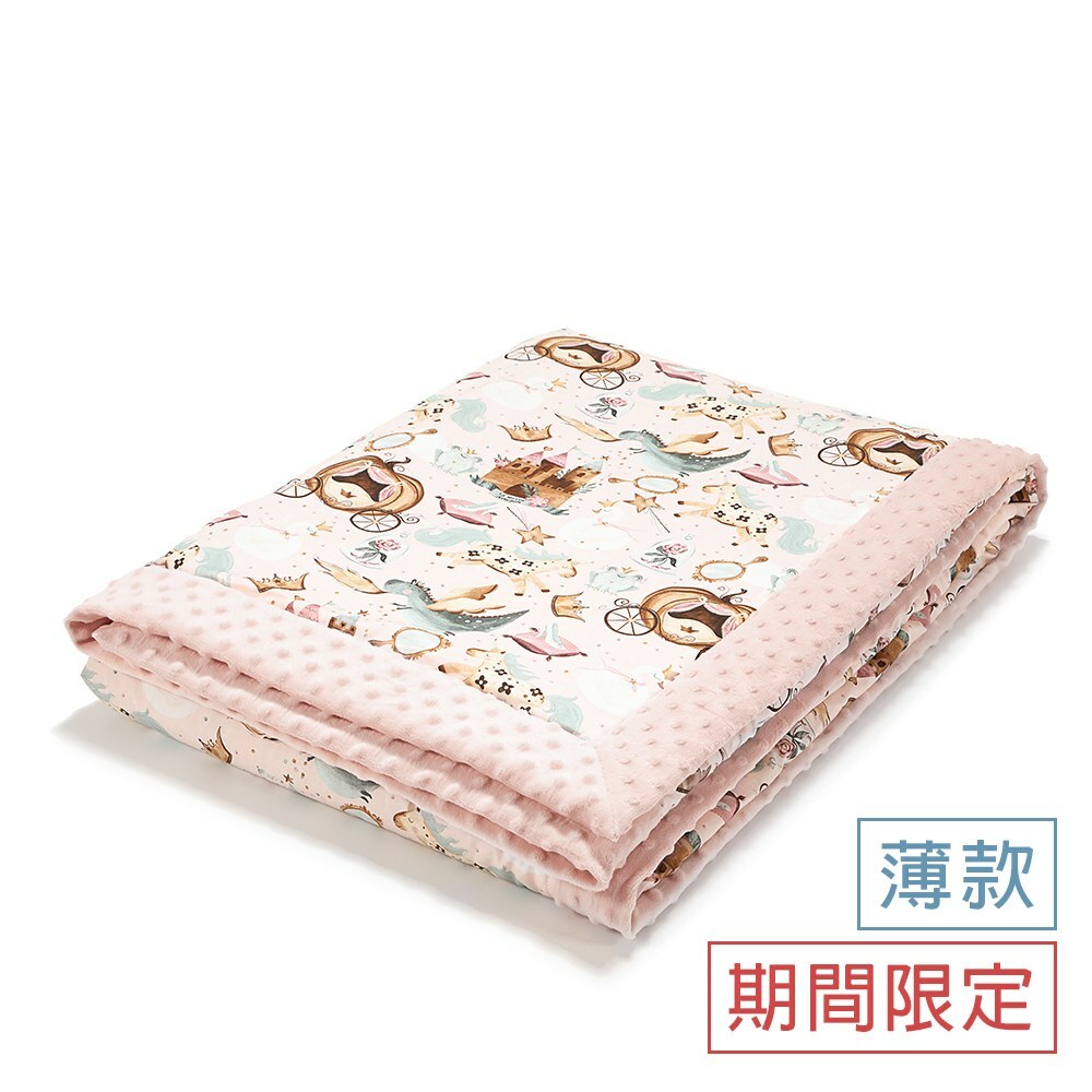 【12/29陸續出貨】La Millou波蘭 單面巧柔豆豆毯大人款(140x220cm)｜仙履奇緣(粉底)｜煙燻櫻花粉
