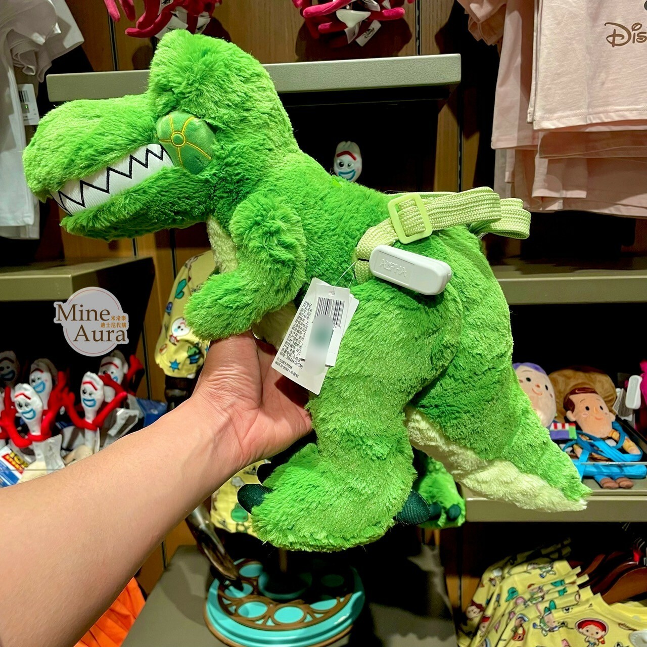 抱抱龍 Rex 絨毛娃娃 造型 後背包 雙肩包 玩具總動員 Toy Story -上海迪士尼樂園