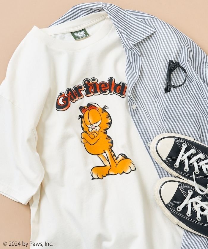 預購┃日本選貨店 加菲貓 寬鬆 復古 短袖