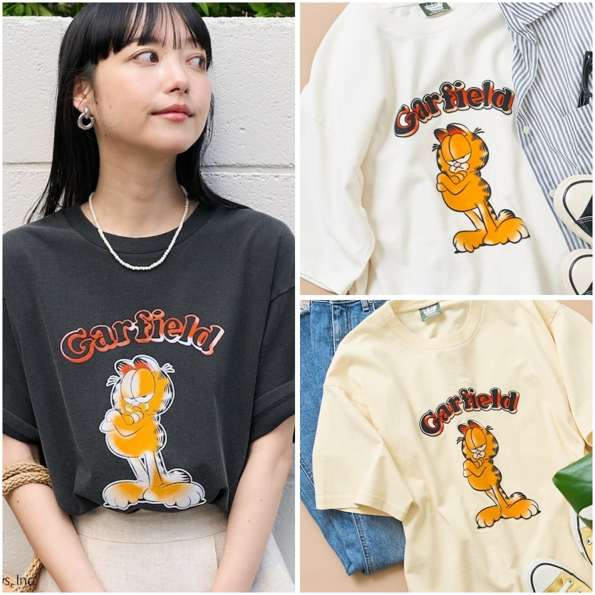 預購┃日本選貨店 加菲貓 寬鬆 復古 短袖