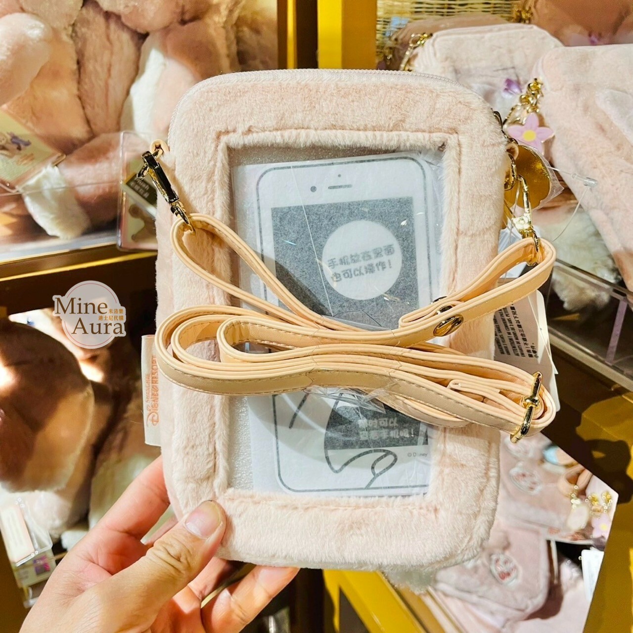 玲娜貝兒 Lina bell 立體 絨毛 造型 透明設計 手機包 斜背包 -上海迪士尼樂園