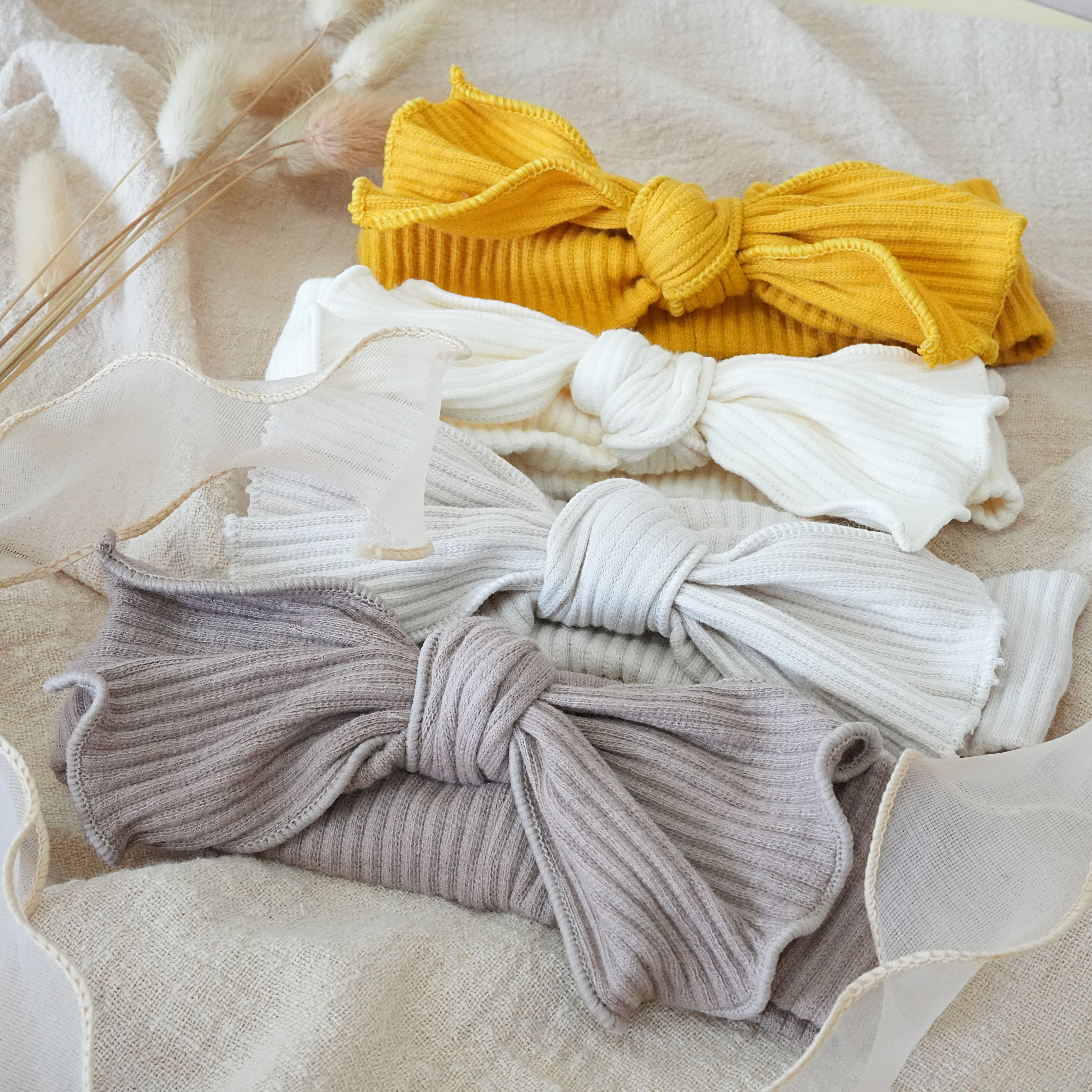 韓國進口手工蝴蝶結髮帶-冬季新色(俏皮)