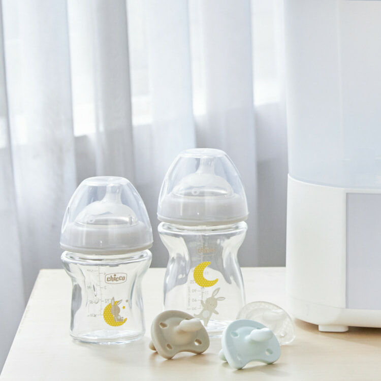 天然母感兩倍防脹玻璃奶瓶小單孔(一般流量)150ml