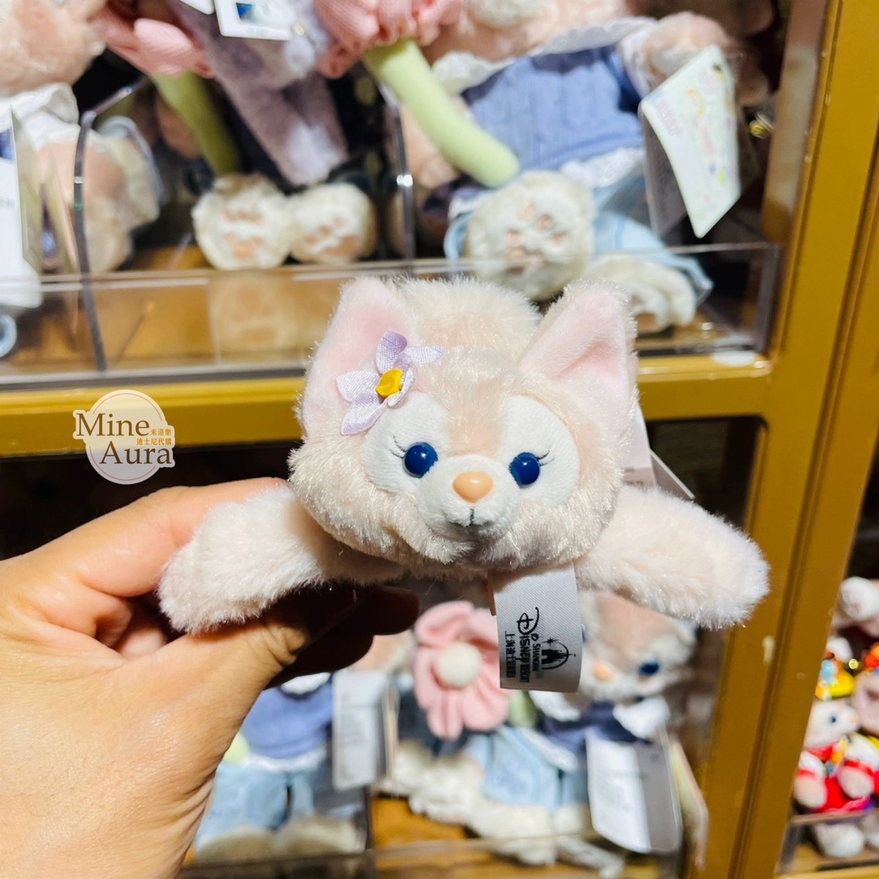 玲娜貝兒 LinaBell 大頭造型 絨毛 髮夾 髮抓 鯊魚夾 -上海迪士尼樂園