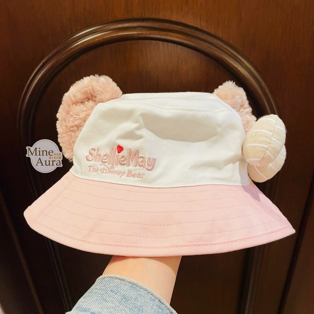 雪莉玫 ShellieMay 立體耳朵 蝴蝶結 造型 漁夫帽 帽子 -上海迪士尼樂園