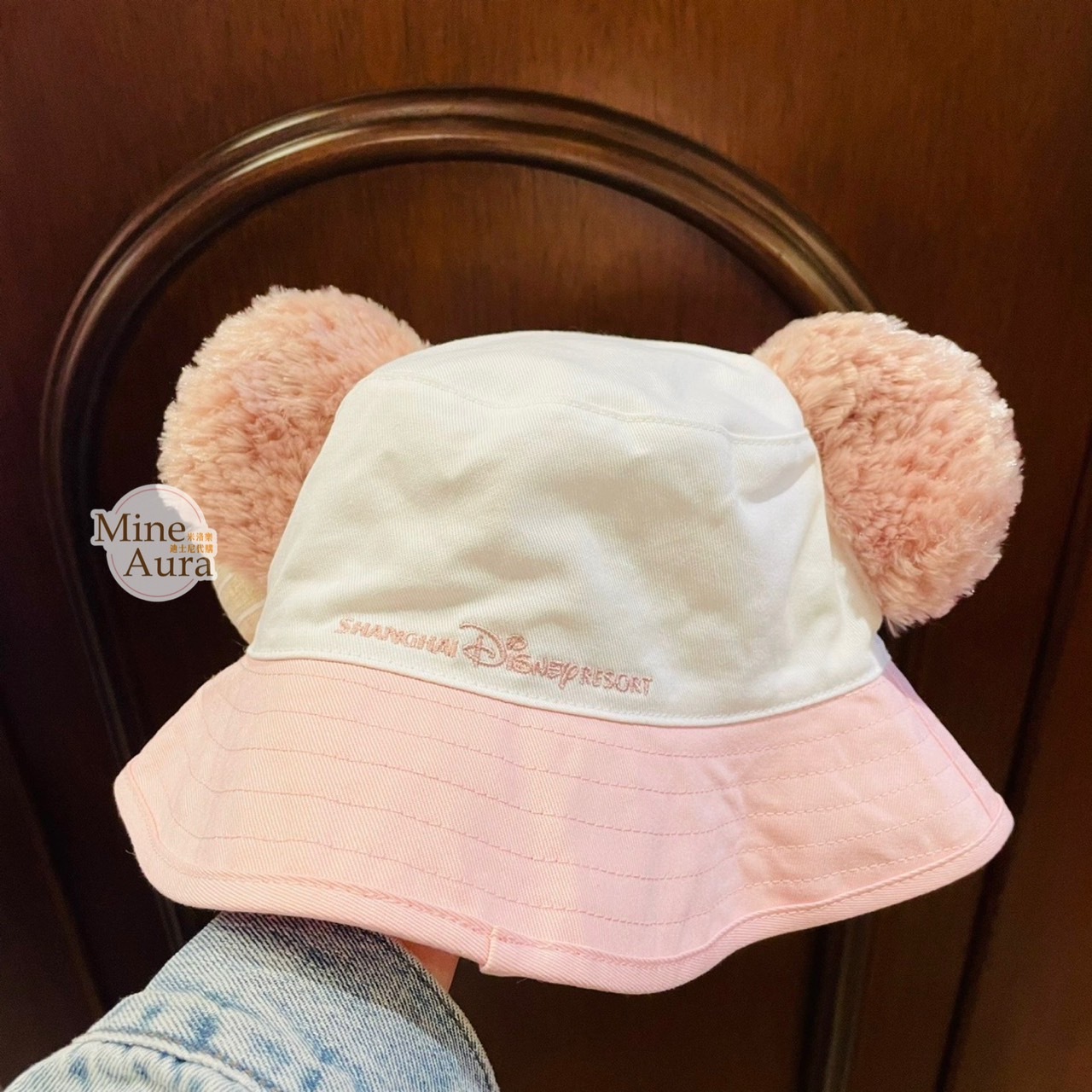 雪莉玫 ShellieMay 立體耳朵 蝴蝶結 造型 漁夫帽 帽子 -上海迪士尼樂園