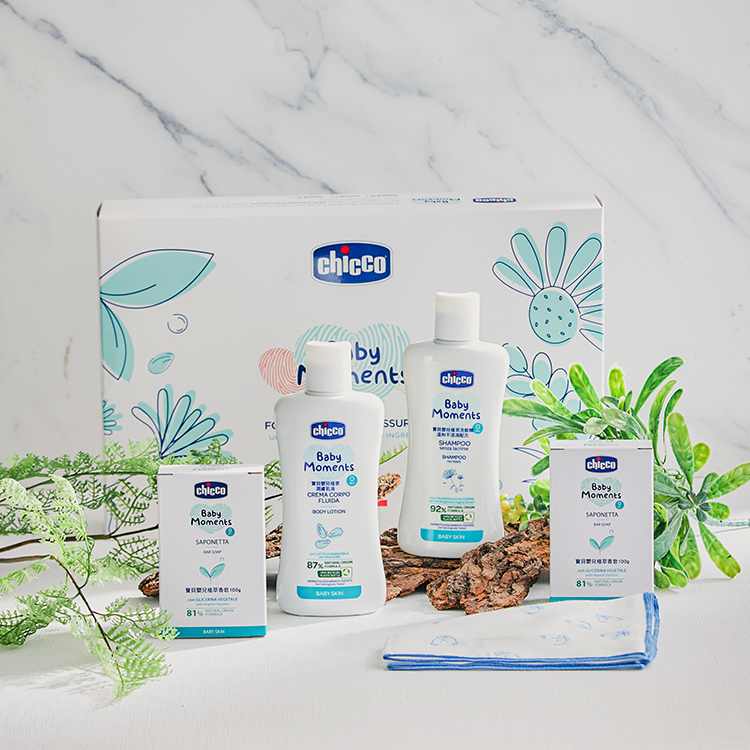 寶貝嬰兒植萃沐浴柔膚質感禮盒