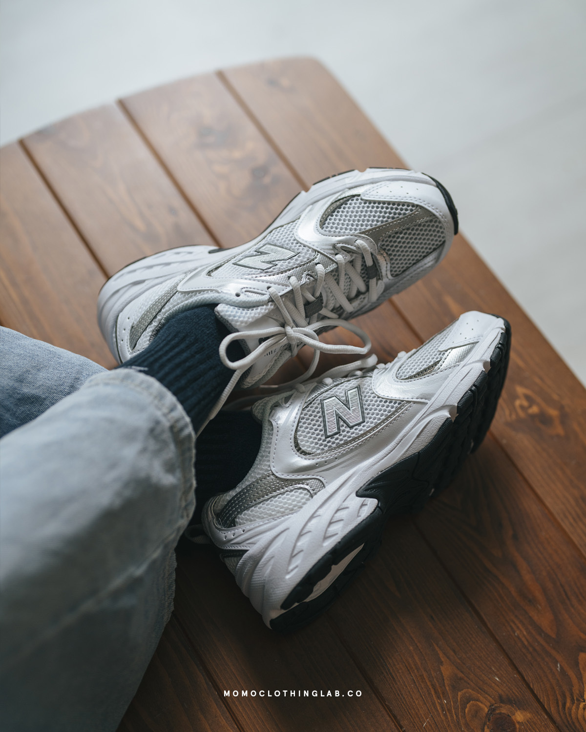 New Balance 530 復古慢跑鞋 D楦 白灰MR530AD