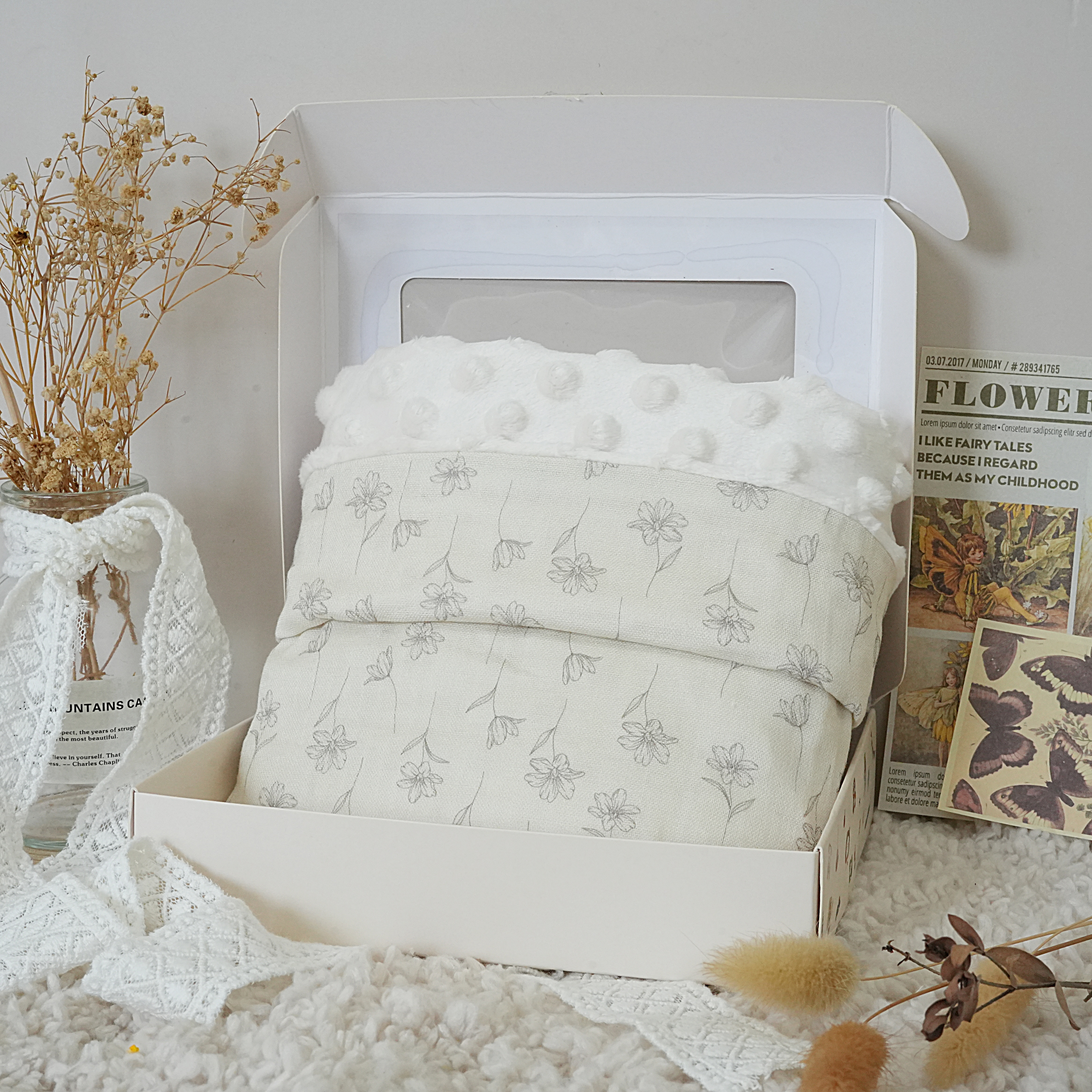 Hi Y.P store-嬰兒車蓋毯-獨家設計款-高雅桔梗