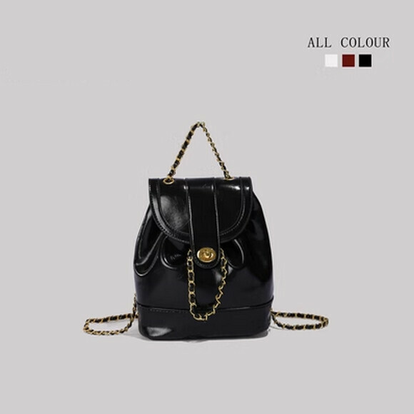 Hot selling niche shoulder bag backpack [black] [size: 18cm*15cm*21cm]