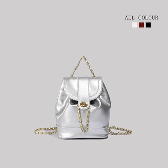 Hot selling niche shoulder bag backpack [grey] [size: 18cm*15cm*21cm]