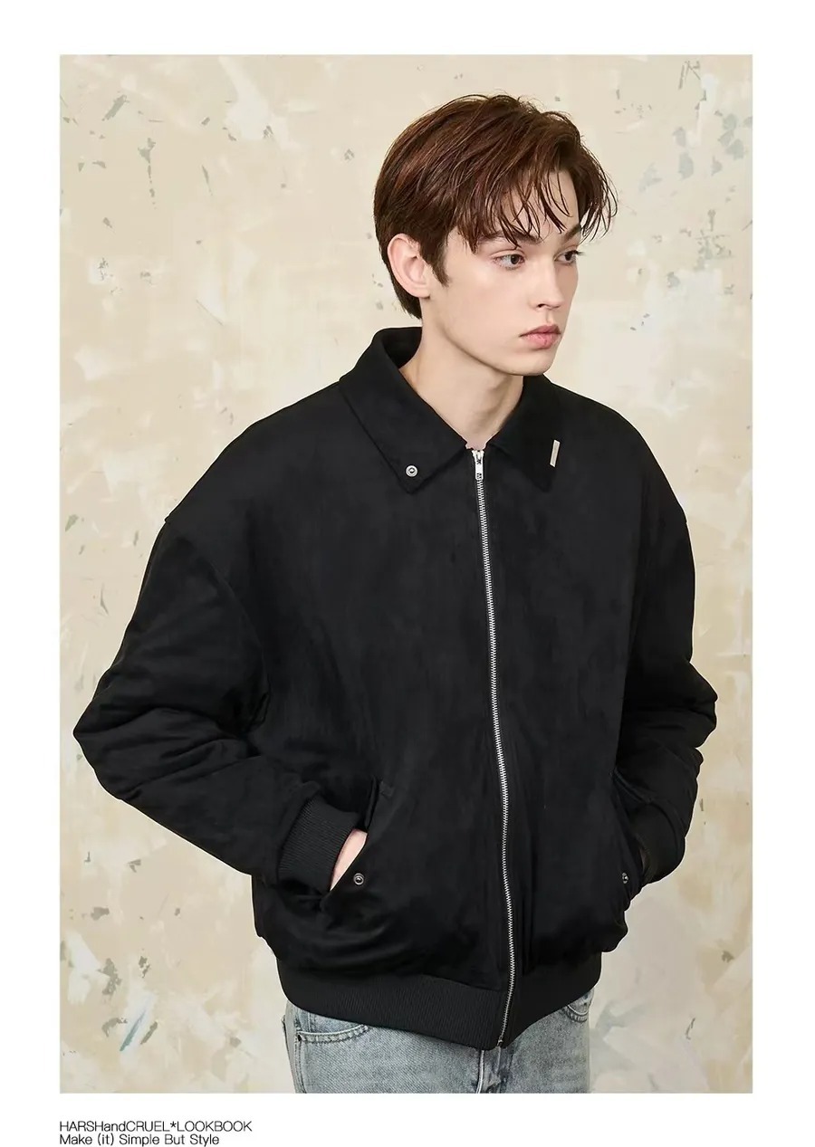 Harsh and Cruel 24SS 仿羊皮絨立領MA-1飛行外套HN234050528