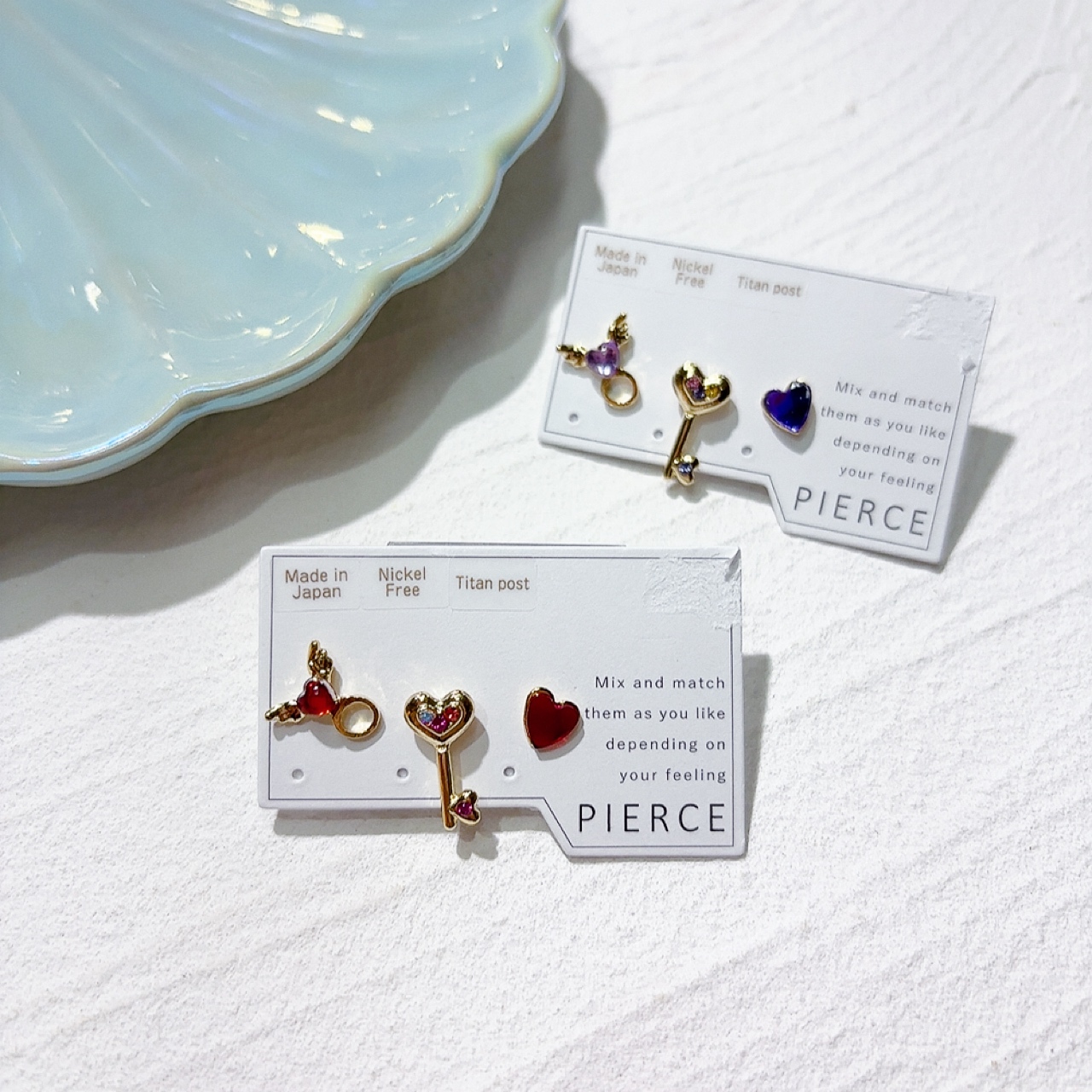 心形鑰匙耳環