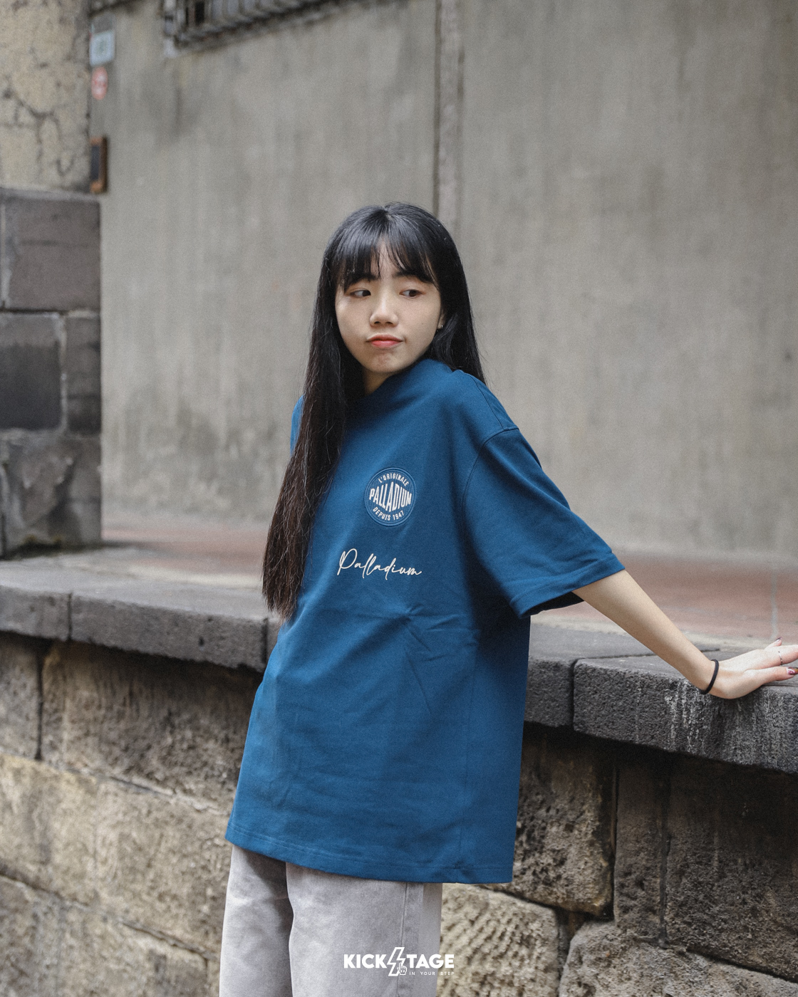 **特價商品售出無退換**男女款 PALLADIUM VINTAGE COTTON SHIRT 白 黑 藍 寬鬆 背後大字 短袖 短T【109735】