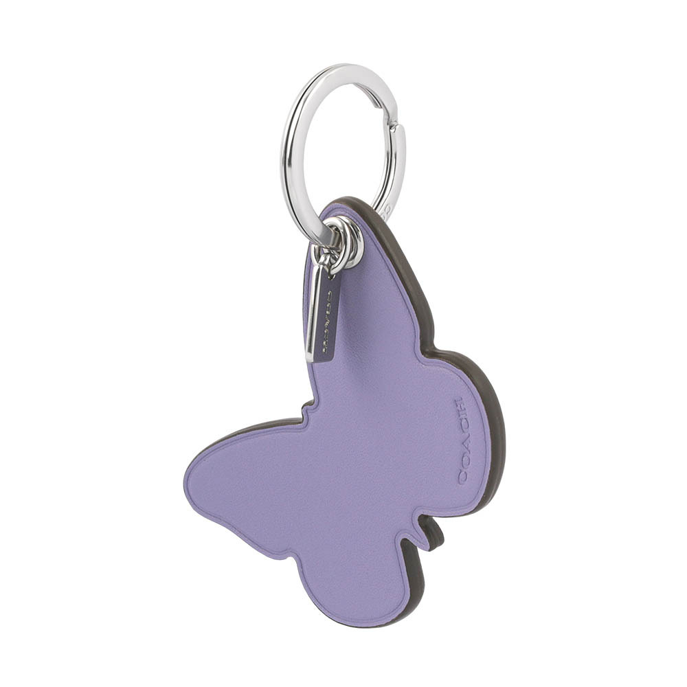 【COACH】平滑皮革蝴蝶造型吊飾/鑰匙圈(紫羅蘭) CR903 SVIZ