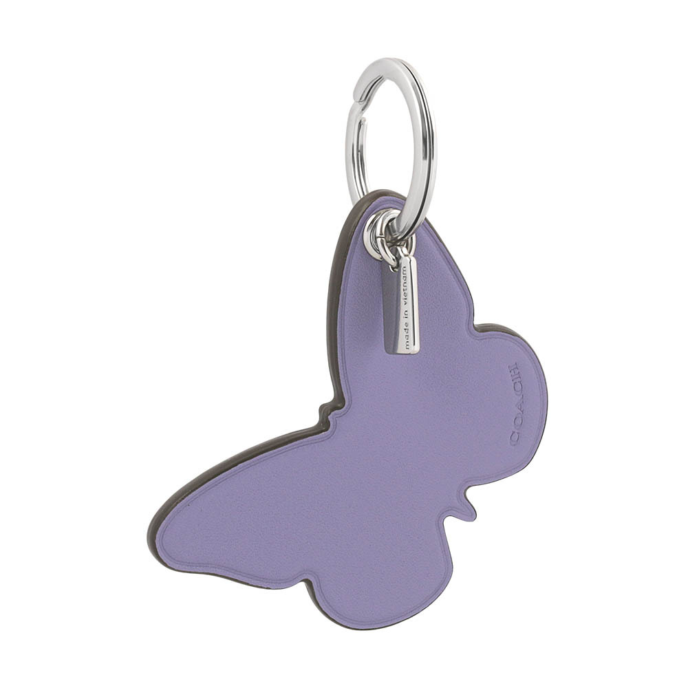【COACH】平滑皮革蝴蝶造型吊飾/鑰匙圈(紫羅蘭) CR903 SVIZ