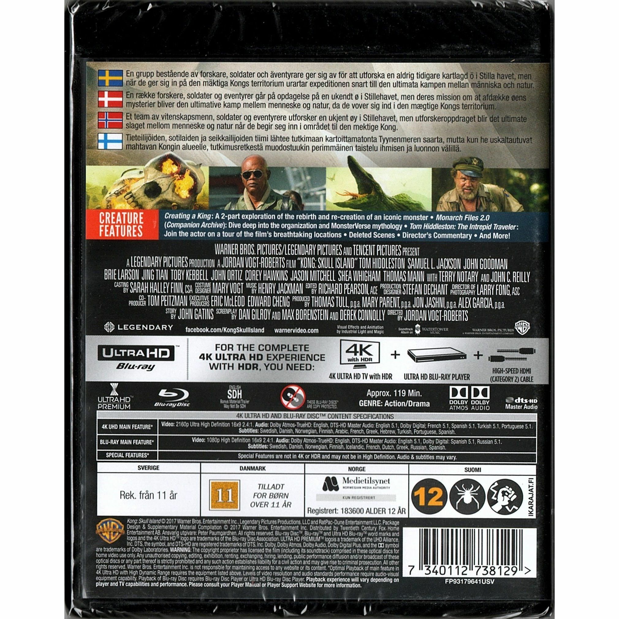 金剛：骷髏島 (2017) (4K Ultra HD + Blu-ray) (北歐版)