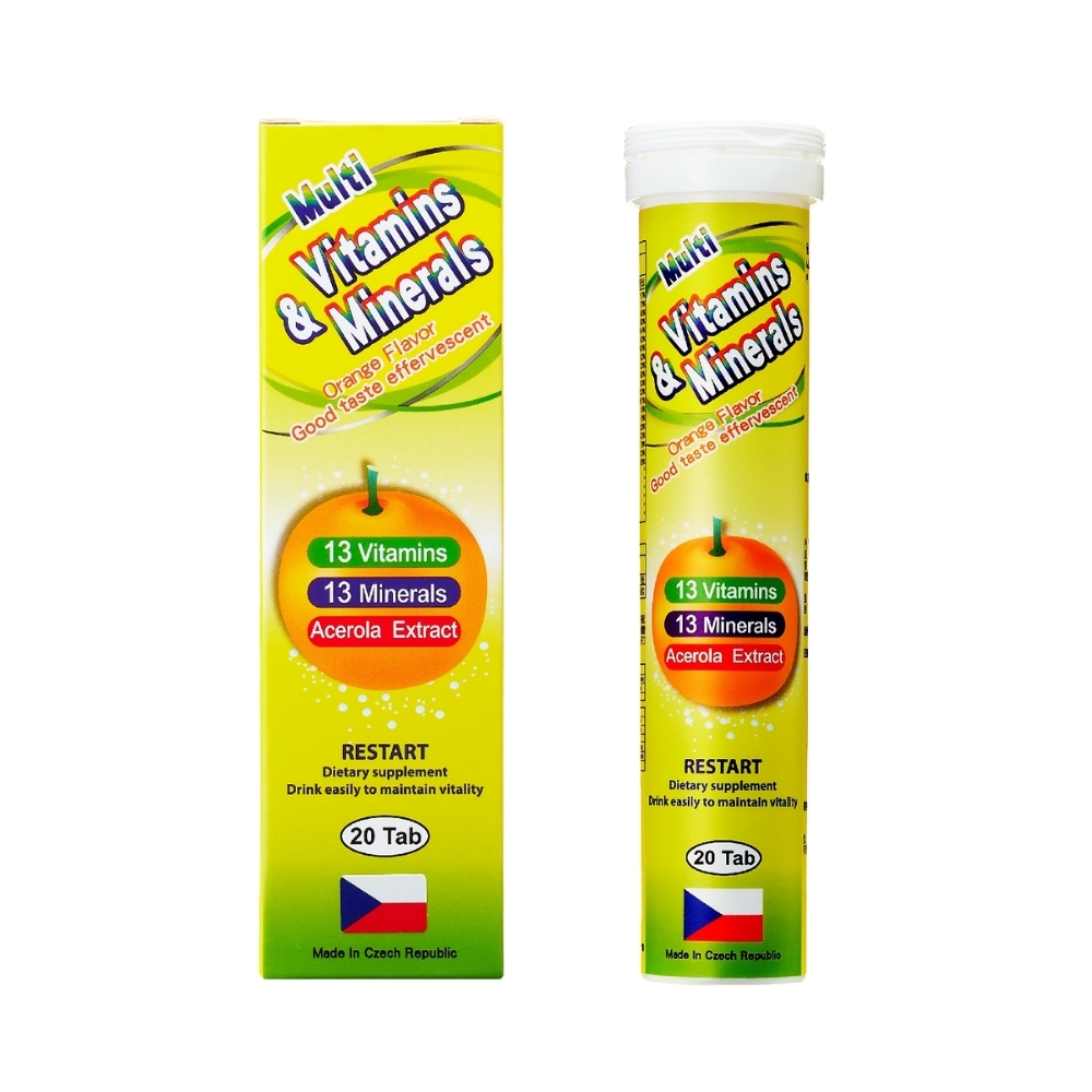 卓越綜合維他+礦物質發泡錠 橘子口味 發泡錠 20錠