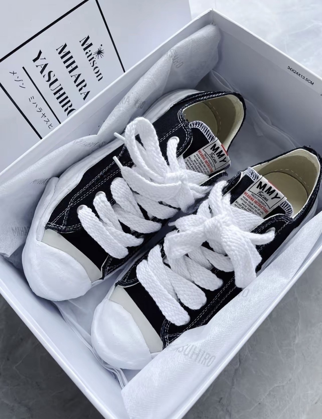 MAISON MIHARA YASUHIRO “HANK”OG Sole MMY帆布低筒運動鞋 A05FW702