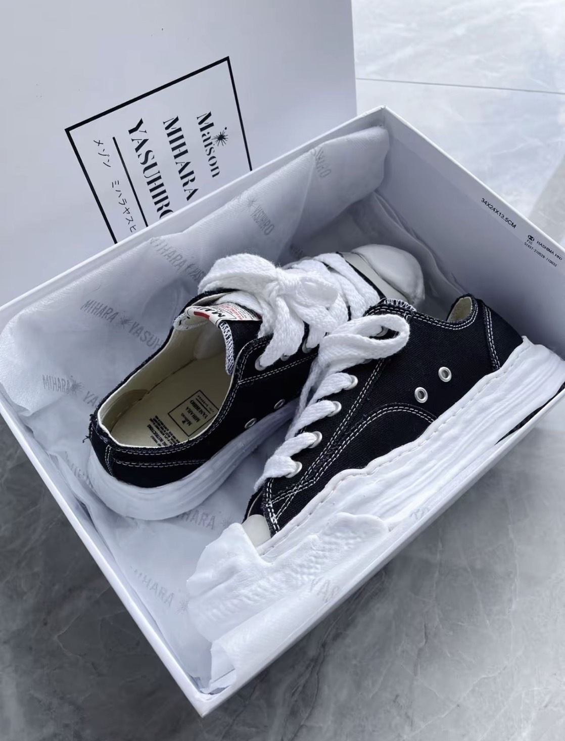 MAISON MIHARA YASUHIRO “HANK”OG Sole MMY帆布低筒運動鞋 A05FW702