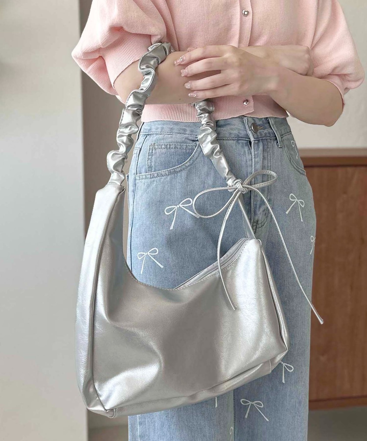 KTQ STORE ‧ apres jour clair 限定 褶皺單肩蝴蝶結包