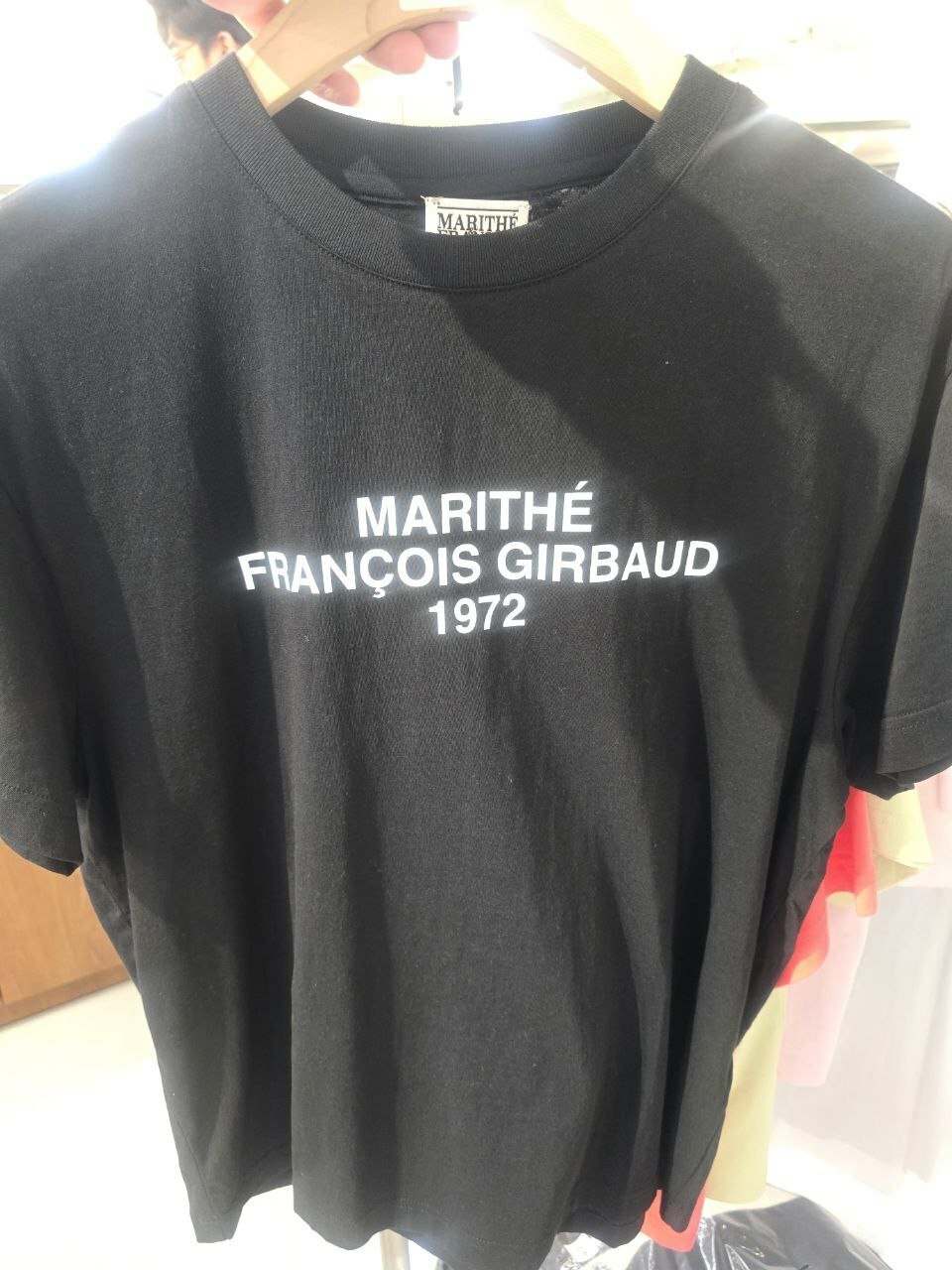 [S] MARITHE LETTERING LOGO OVERSIZED TEE,BLACK, 1MG24STS108BLK (SMR65)