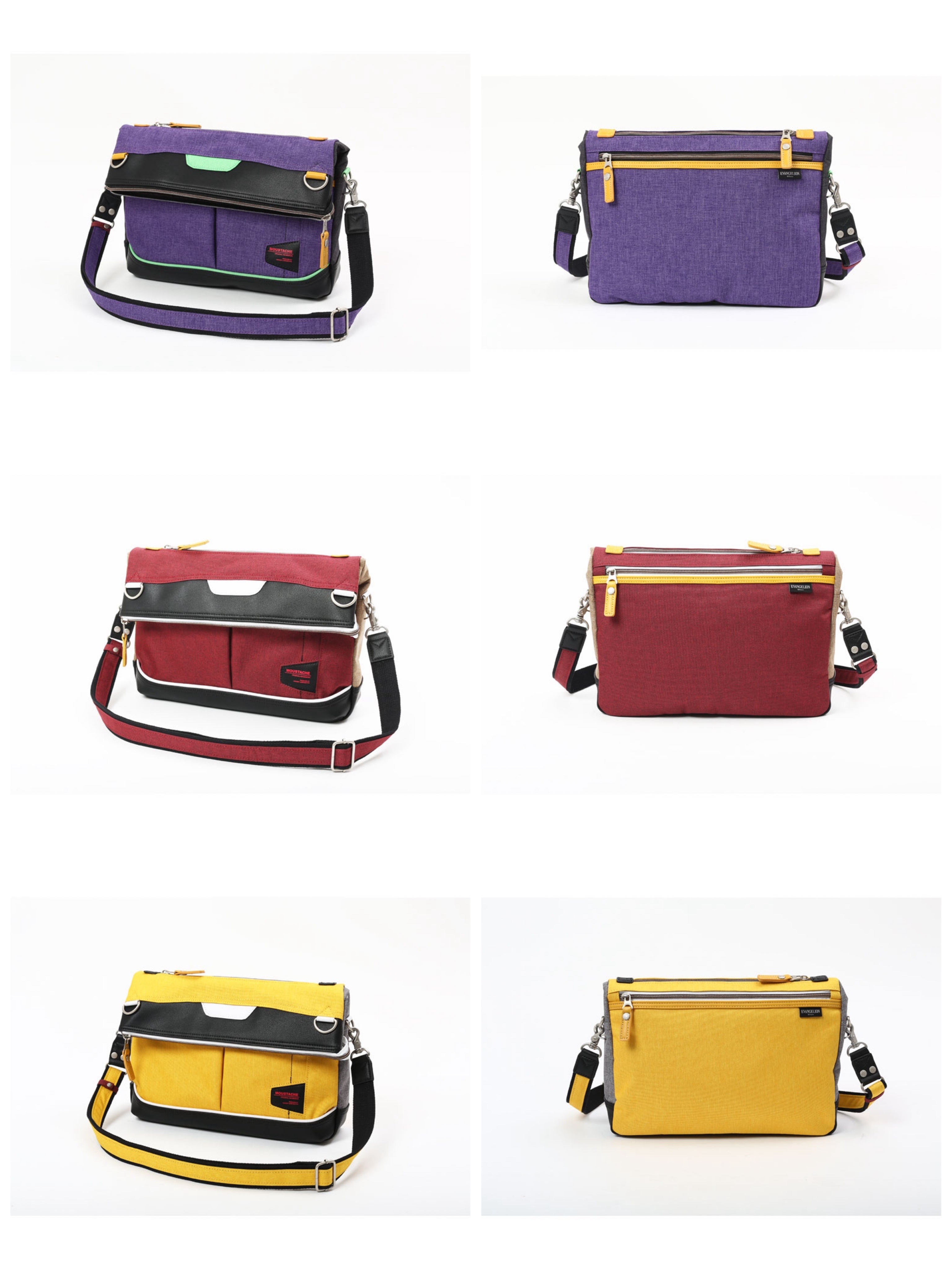 Evastore 預訂2024/6月 【EVANGELION x MOUSTACHE】口折れショルダー/初号機/2号機/零号機‼️落單前請先PM查詢貨源⚠️