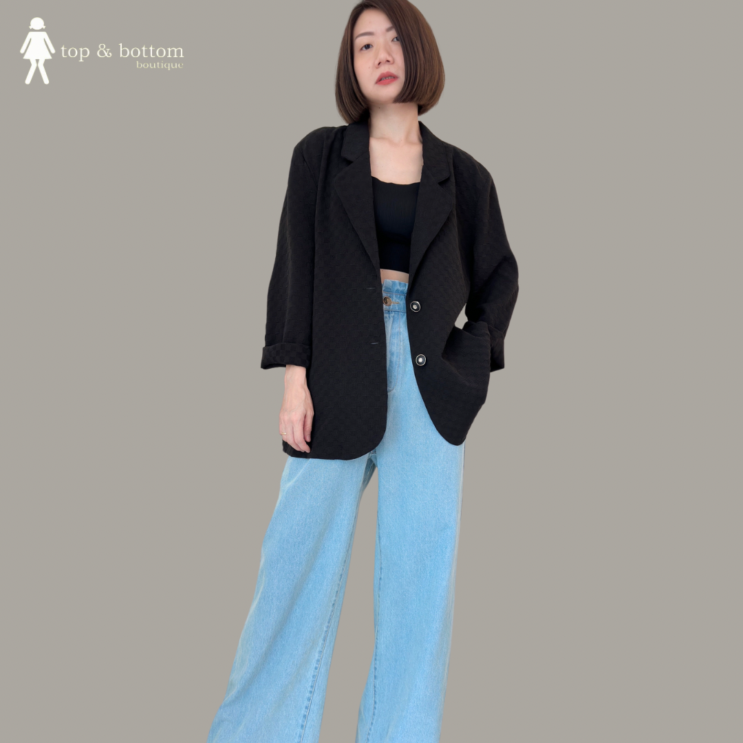 EMBOSS OVERSIZE BLAZER