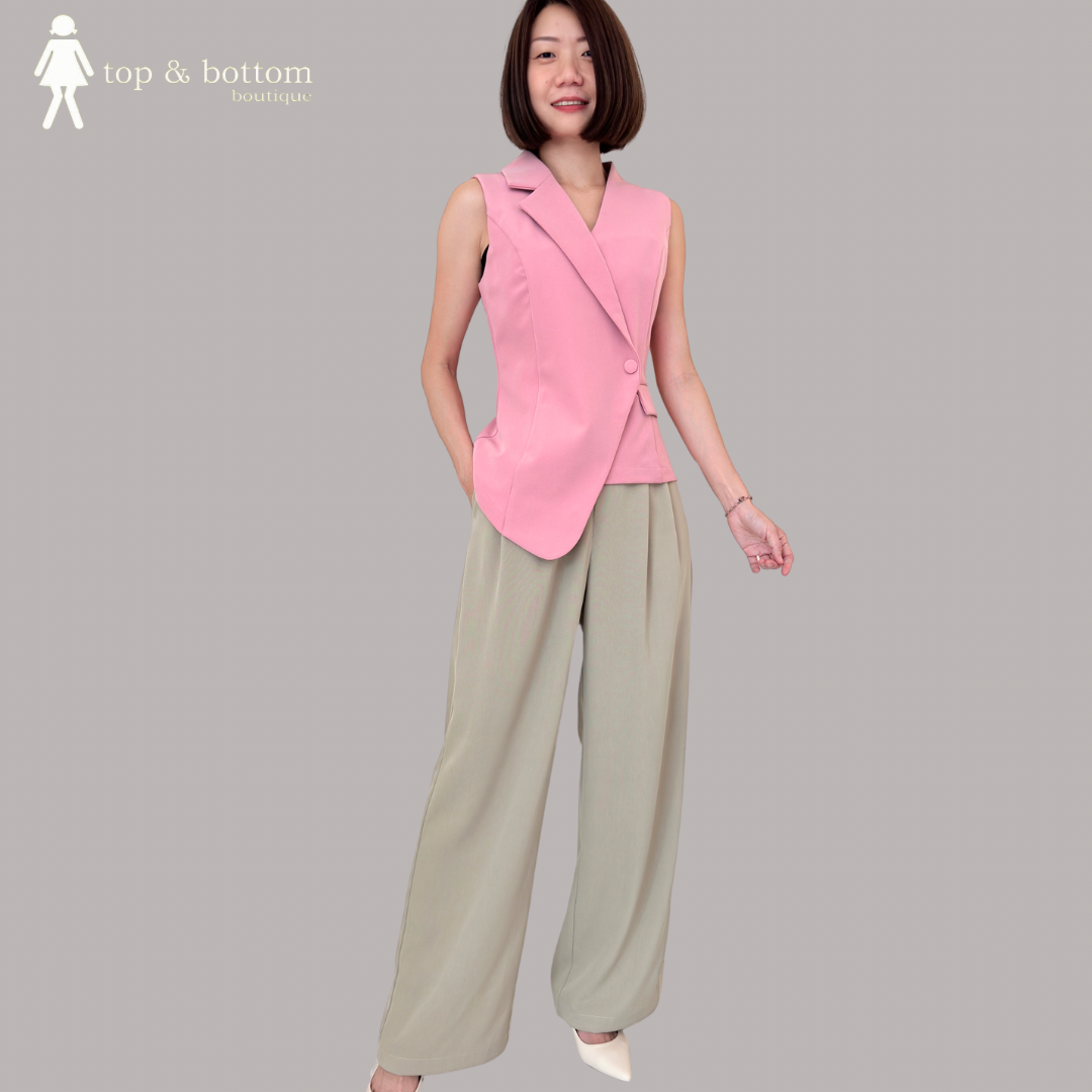 ASYMMETRICAL VEST BLOUSE