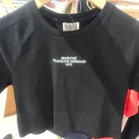[S] MARITHE W LETTERING LOGO CROP TEE,BLACK, 1MG24STS110BLK (SMR67)