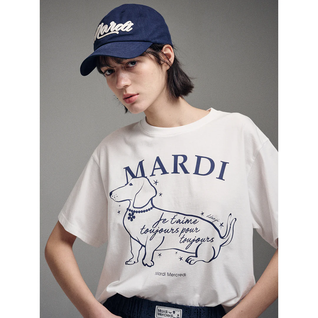 MARDI MERCREDI  SWING THE TAIL DDANJI FLOWER CHOKER T-SHIRT