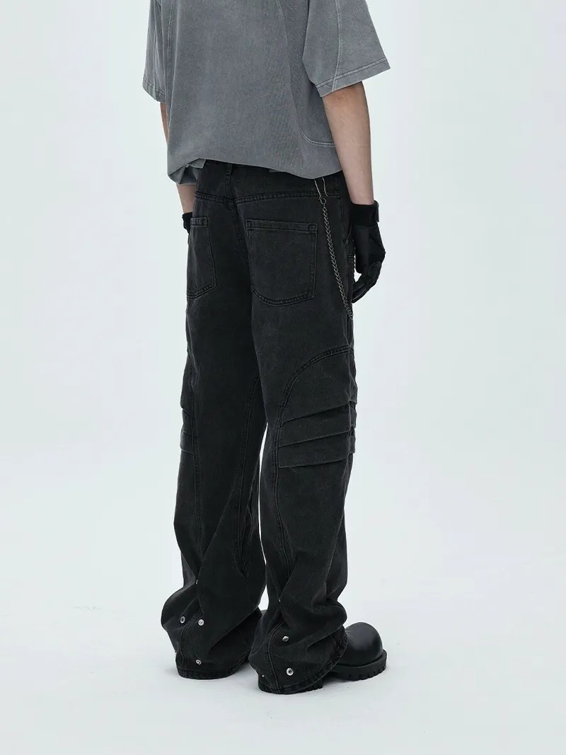 CATSSTAC 24SS 【龍年限定】龍鱗直筒闊腿水洗牛仔長褲