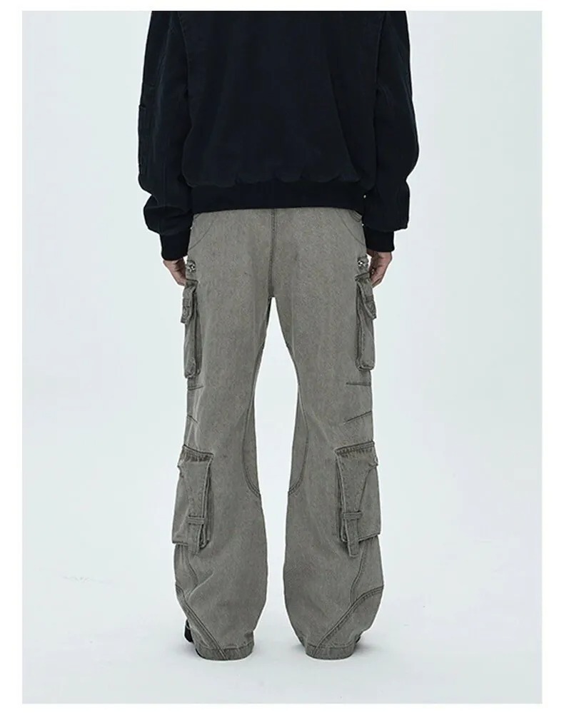 CATSSTAC 24SS 重工砲彈多口袋闊腿工裝長褲