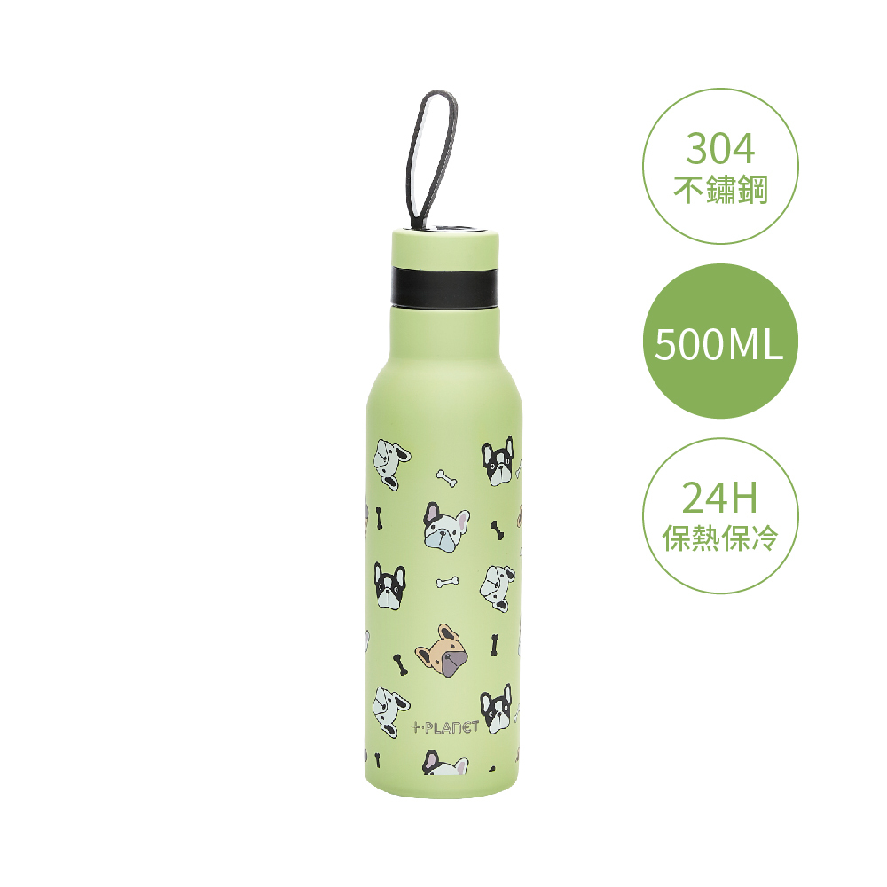 【限時團購】鬥牛犬 不鏽鋼輕量保溫瓶500ml 贈矽膠清潔刷