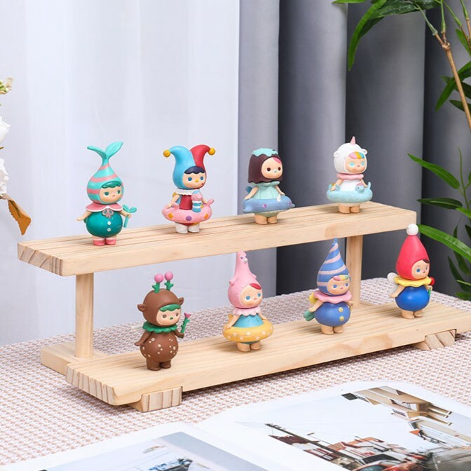 《4196》實木質感階梯式展示收納架