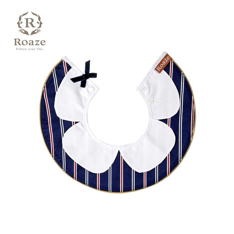 【Roaze】柔仕典雅圍兜 深藍花領