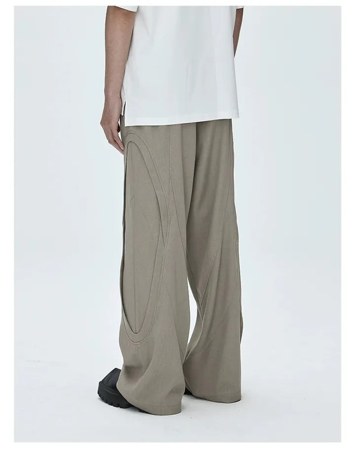 CATSSTAC 解構裁片直筒闊腿西裝長褲