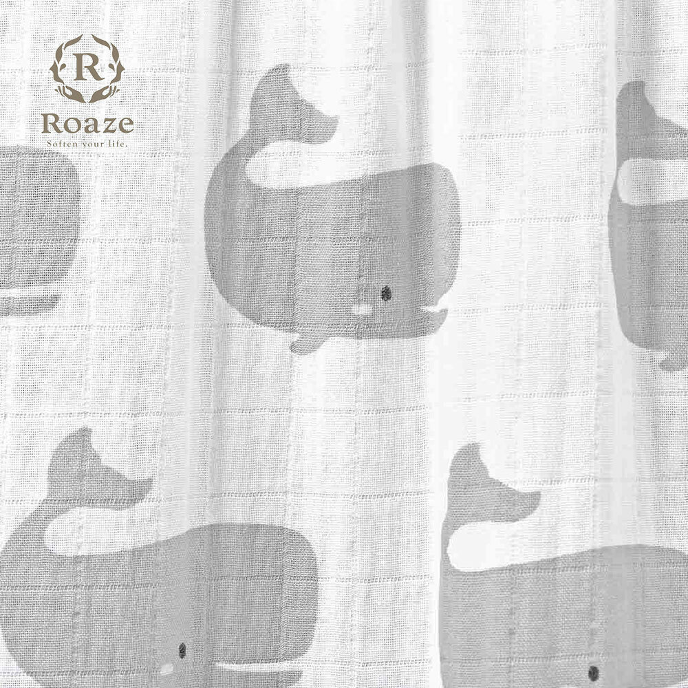 【Roaze 柔仕】 棉柔紗布包巾毯 高尾灰鯨