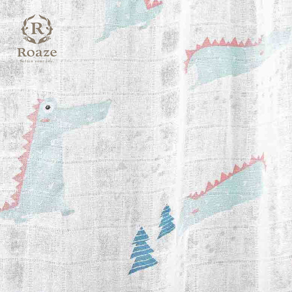 【Roaze 柔仕】 棉柔紗布包巾毯 叢林小鱷