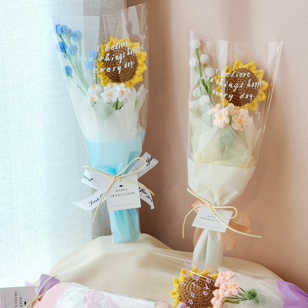 G64｜針織向日葵小花束