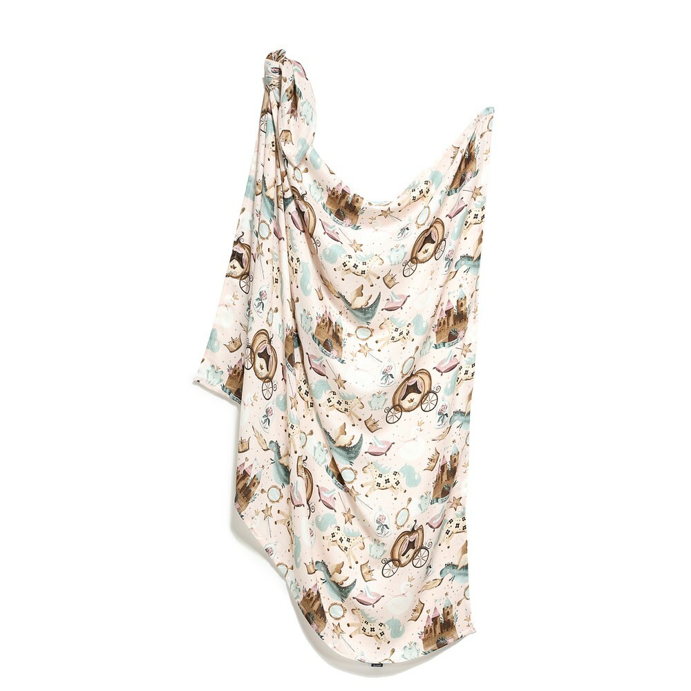 La Millou波蘭 Bamboo Muslin 100%竹纖銀離子紗布巾加大(115x140cm)｜仙履奇緣(粉底)