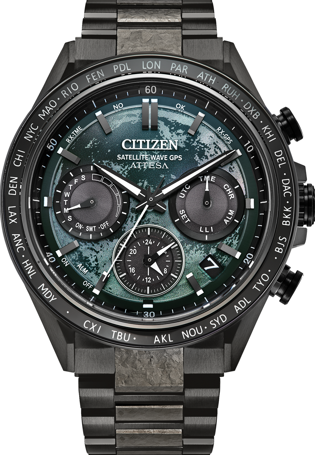 萬年鐘錶 - Citizen 星辰錶 HAKUTO-R  限量登月錶 鈦金屬GPS衛星光動能電波計時男錶 CC4065-61Y  錶徑44.6MM