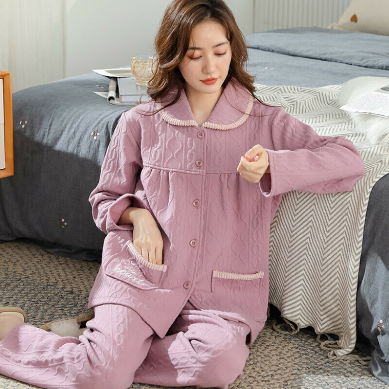 爆款長袖睡衣套裝【M-XXXL碼 XP4822】【下單后聯絡客服確認發貨尺碼 】