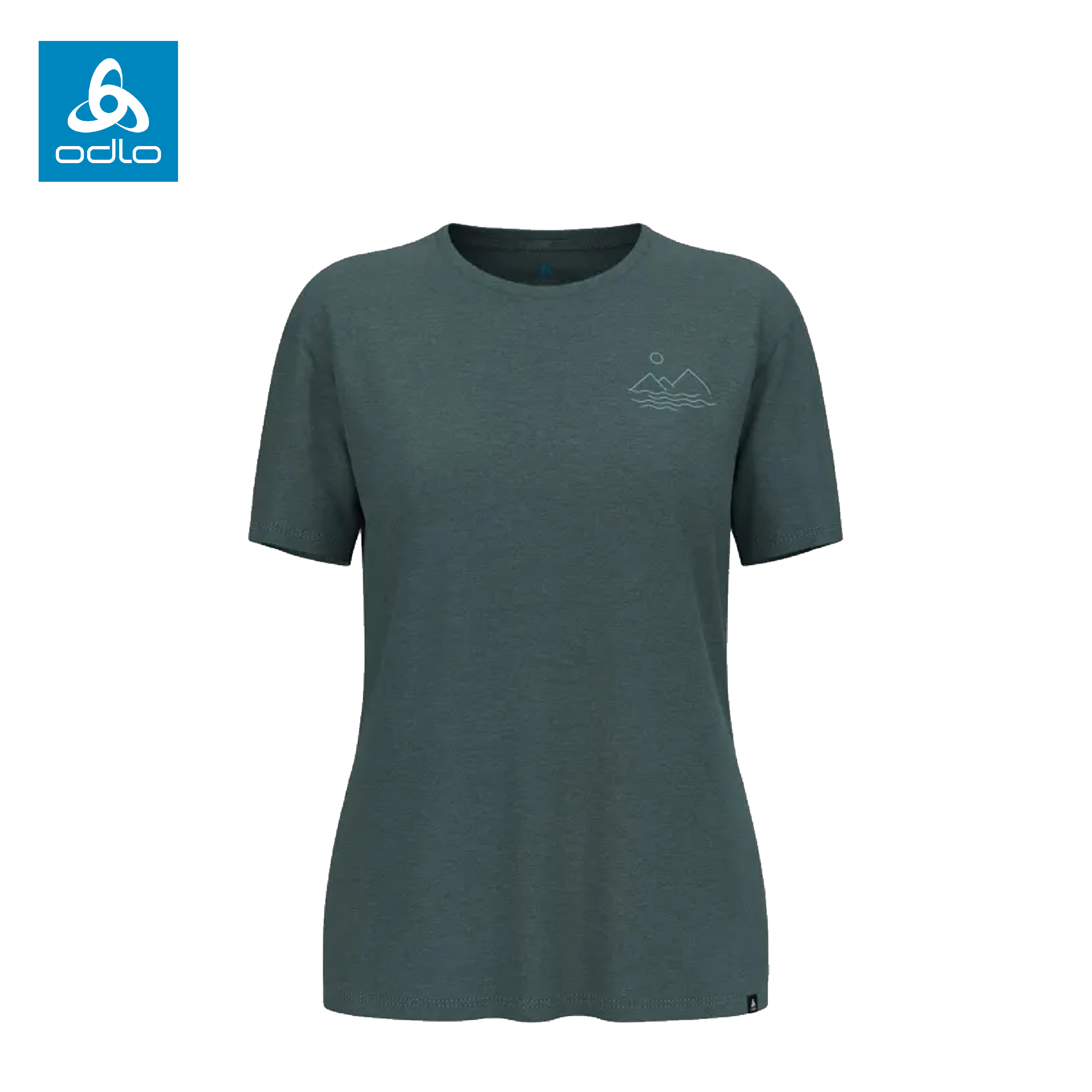 ODLO瑞士 吸濕排汗短袖T-SHIRT 女款 灰麻花色 10OD554271