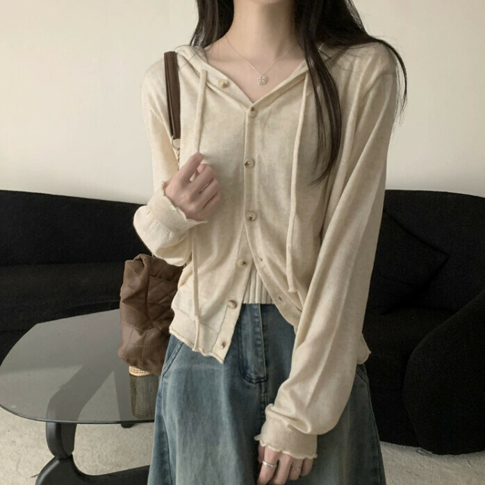 Hot Selling Fake Two Piece Knitted Sweater (One Size) (Apricot)