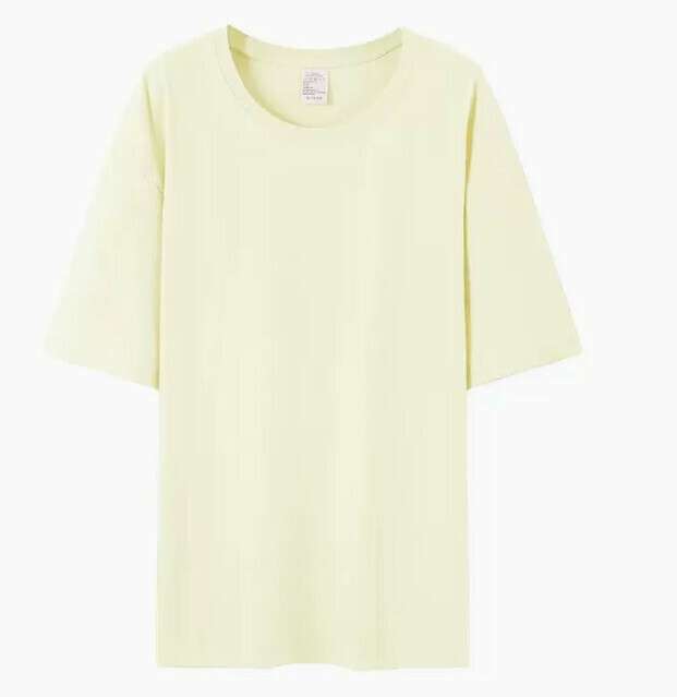 熱推不透純棉打底短袖t恤男（杏色 尺碼：S-3XL）（下單後聯絡客服確認發貨尺碼）