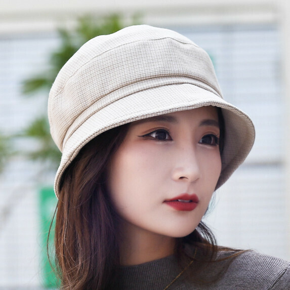 Hot selling embroidered bucket hat for women (khaki)