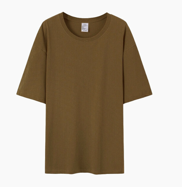 熱推不透純棉打底短袖t恤男（棕色 尺碼：S-3XL）（下單後聯絡客服確認發貨尺碼）