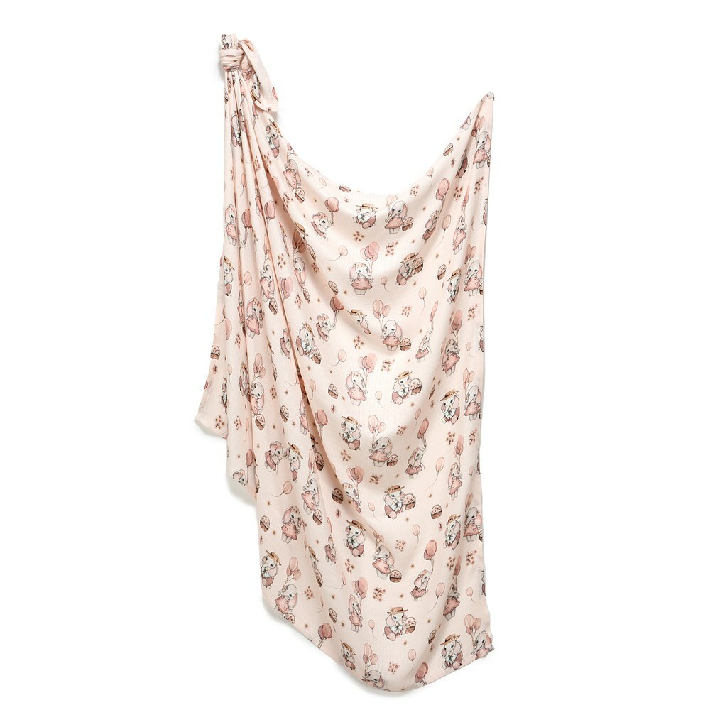 La Millou波蘭 Bamboo Muslin 100%竹纖銀離子紗布巾加大(115x140cm)｜MAJA聯名款｜小象小甜心